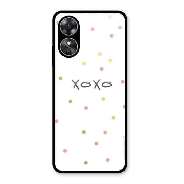 Polka Hugs Glass Back Case for Oppo A17