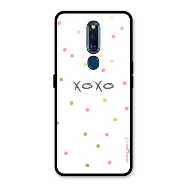 Polka Hugs Glass Back Case for Oppo F11 Pro