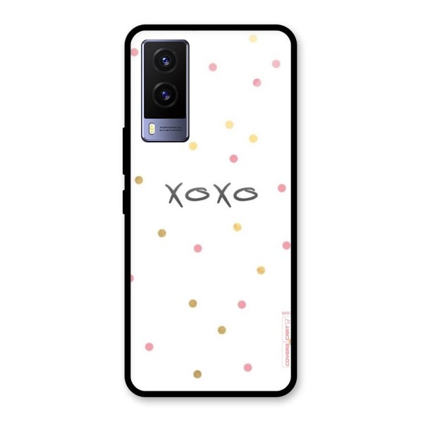 Polka Hugs Glass Back Case for Vivo V21e 5G