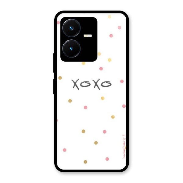 Polka Hugs Glass Back Case for Vivo Y22