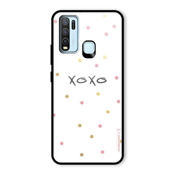 Polka Hugs Glass Back Case for Vivo Y30