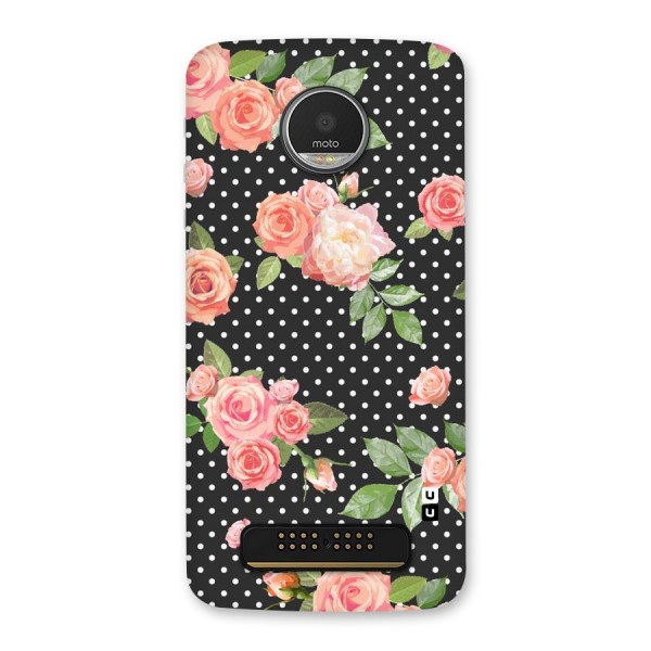 Polka Peach Back Case for Moto Z Play