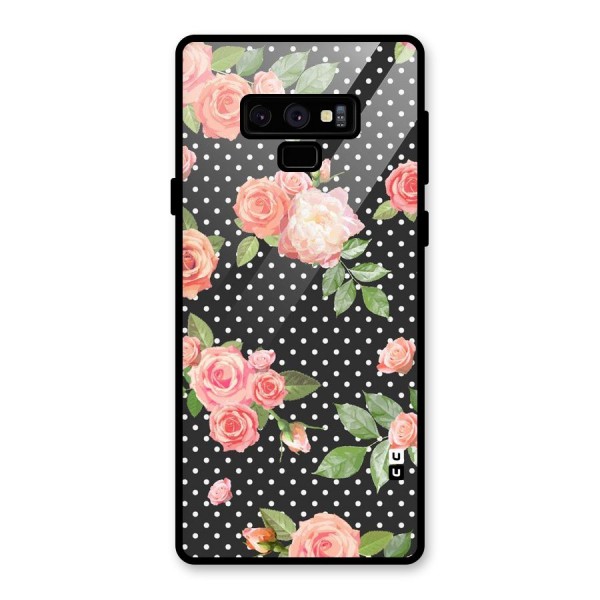 Polka Peach Glass Back Case for Galaxy Note 9