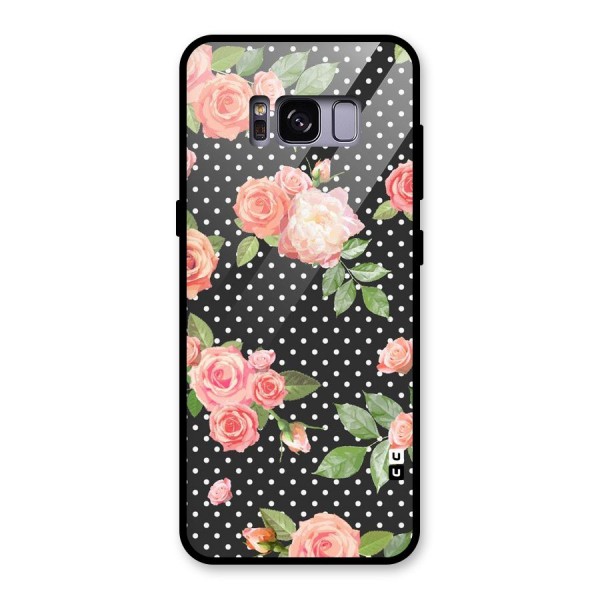 Polka Peach Glass Back Case for Galaxy S8