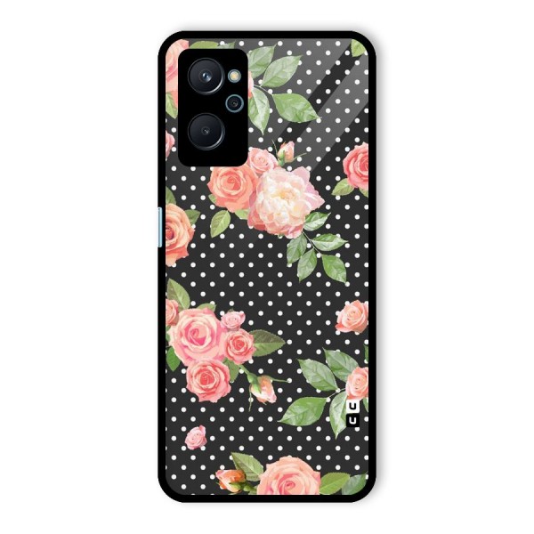 Polka Peach Glass Back Case for Realme 9i