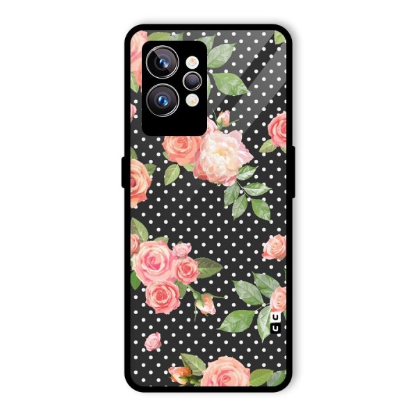 Polka Peach Glass Back Case for Realme GT2 Pro