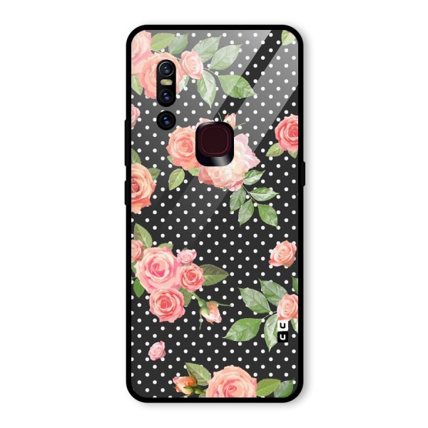 Polka Peach Glass Back Case for Vivo V15