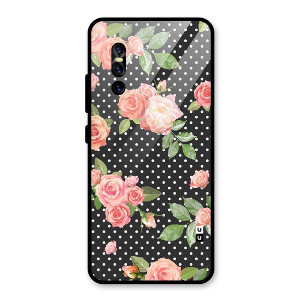 Polka Peach Glass Back Case for Vivo V15 Pro