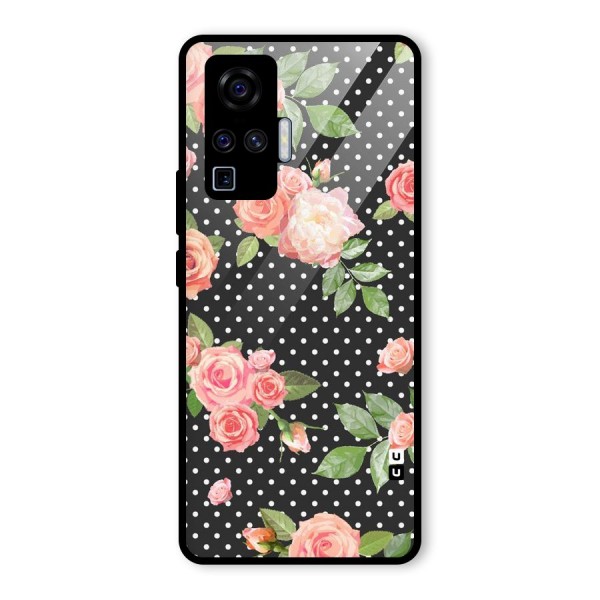 Polka Peach Glass Back Case for Vivo X50 Pro