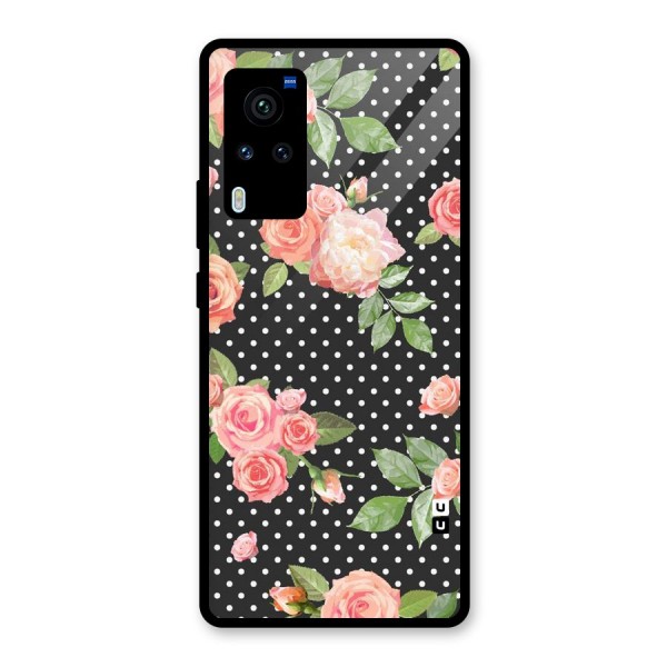 Polka Peach Glass Back Case for Vivo X60 Pro