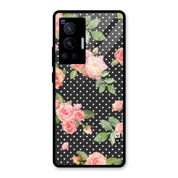 Polka Peach Glass Back Case for Vivo X70 Pro