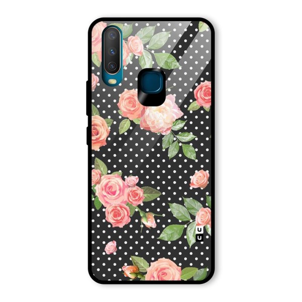 Polka Peach Glass Back Case for Vivo Y17