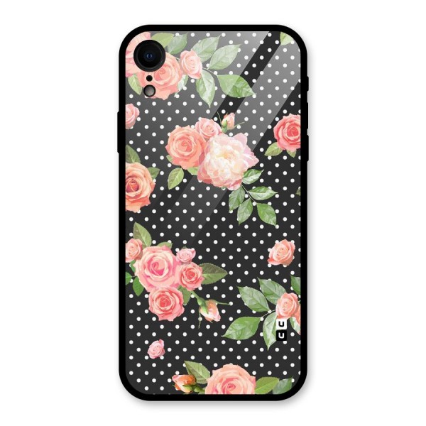 Polka Peach Glass Back Case for XR