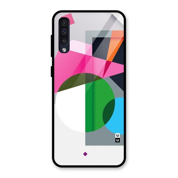 Polygons Cute Pattern Glass Back Case for Galaxy A50s