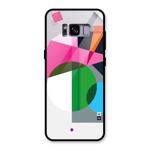 Polygons Cute Pattern Glass Back Case for Galaxy S8