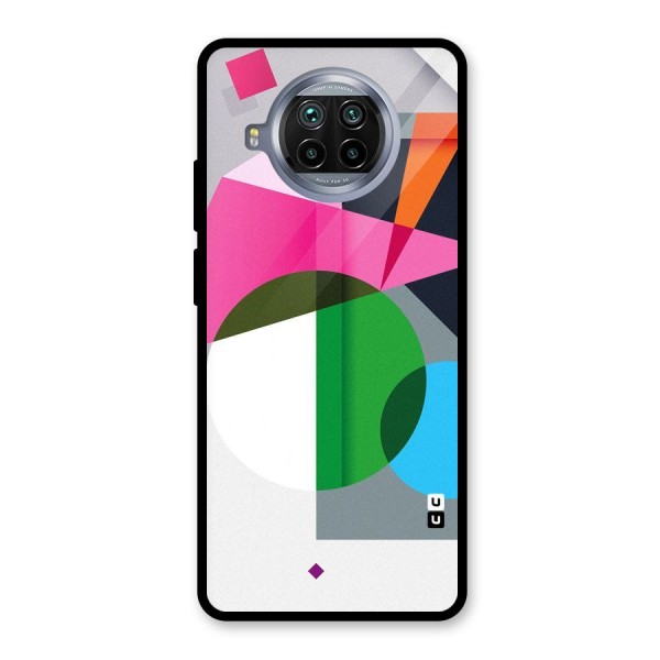 Polygons Cute Pattern Glass Back Case for Mi 10i