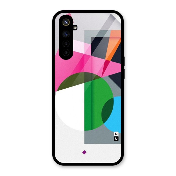 Polygons Cute Pattern Glass Back Case for Realme 6