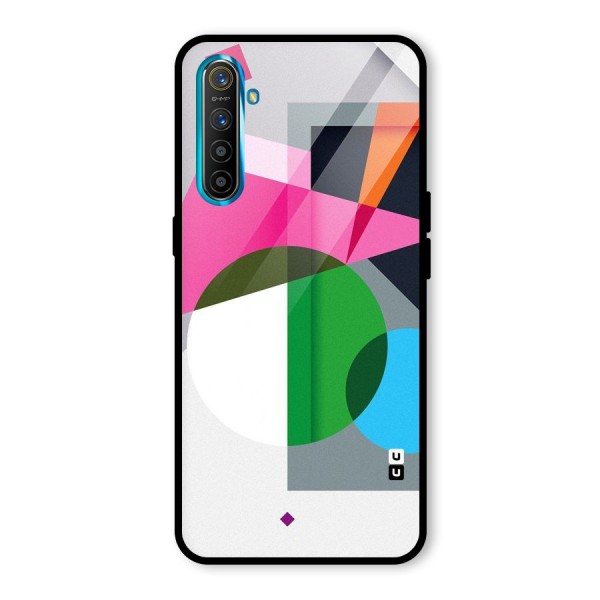 Polygons Cute Pattern Glass Back Case for Realme XT