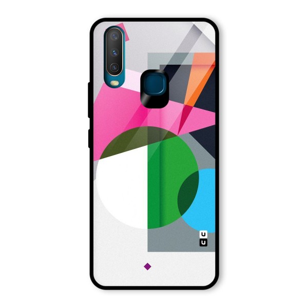 Polygons Cute Pattern Glass Back Case for Vivo Y12