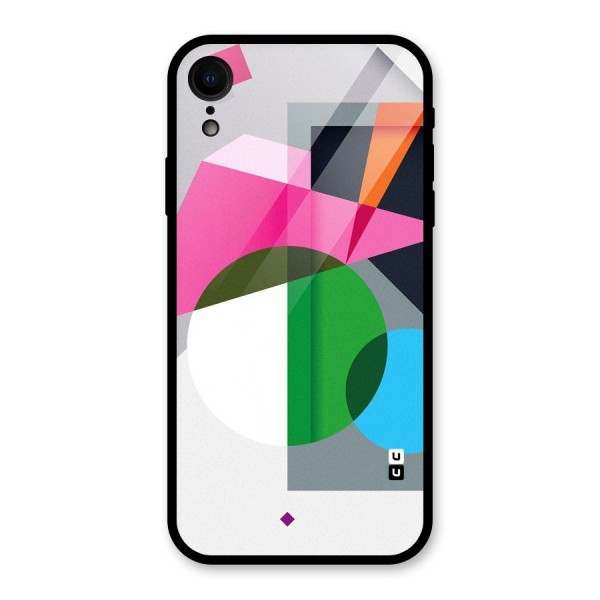 Polygons Cute Pattern Glass Back Case for XR