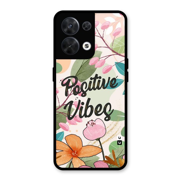 Positive Vibes Glass Back Case for Oppo Reno8 5G