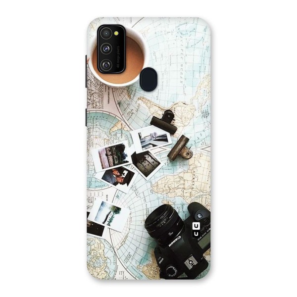 Post Stamps Travel Back Case for Galaxy M21