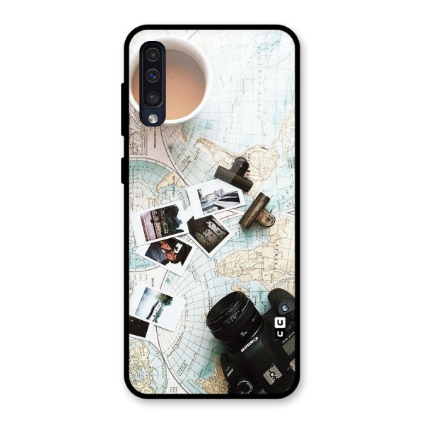 Post Stamps Travel Glass Back Case for Galaxy A50s