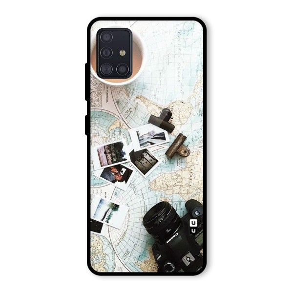 Post Stamps Travel Glass Back Case for Galaxy A51