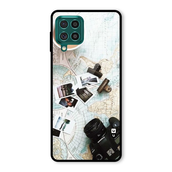 Post Stamps Travel Glass Back Case for Galaxy F62