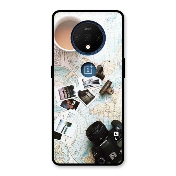 Post Stamps Travel Glass Back Case for OnePlus 7T