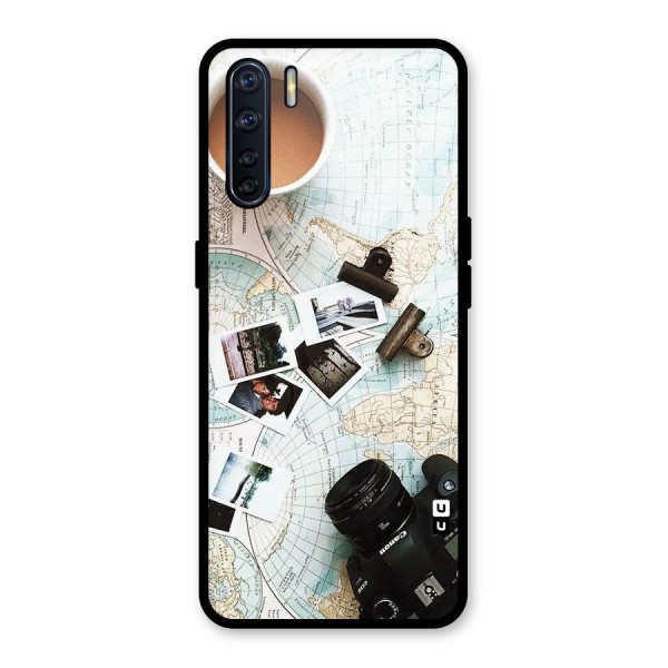 Post Stamps Travel Glass Back Case for Oppo F15