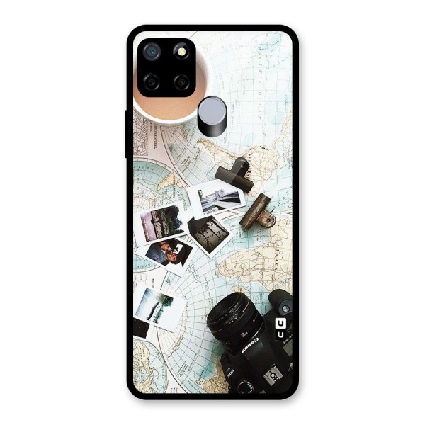 Post Stamps Travel Glass Back Case for Realme C15