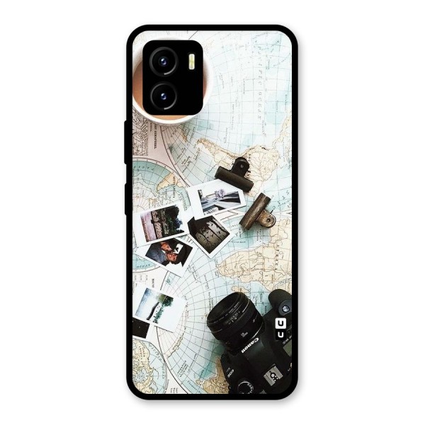 Post Stamps Travel Glass Back Case for Vivo Y15s