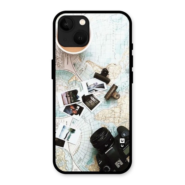 Post Stamps Travel Glass Back Case for iPhone 13