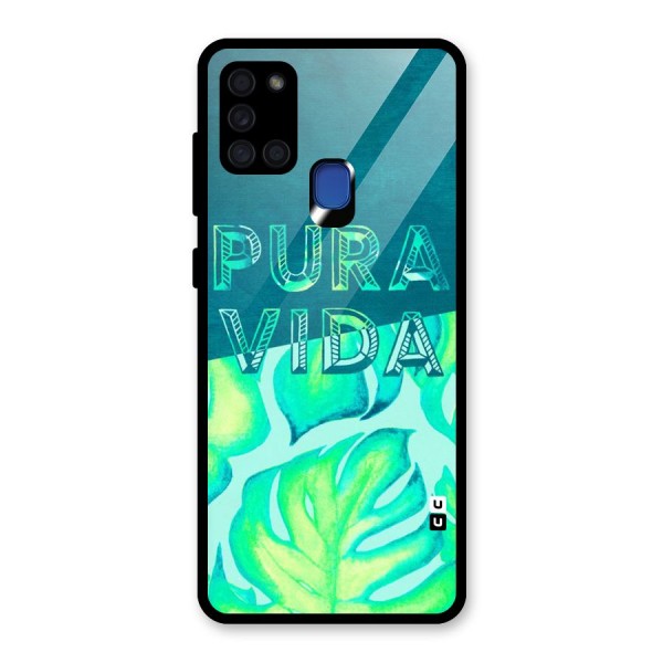 Pre Vida Glass Back Case for Galaxy A21s