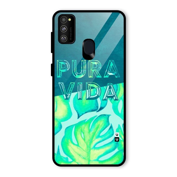 Pre Vida Glass Back Case for Galaxy M21