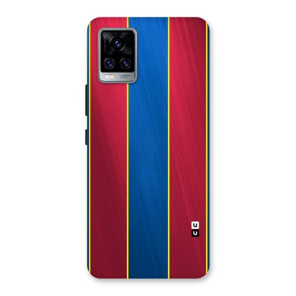 Premium Vertical Stripes Back Case for Vivo V20 Pro