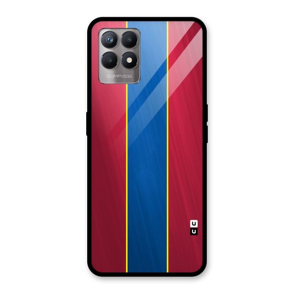 Premium Vertical Stripes Glass Back Case for Realme 8i