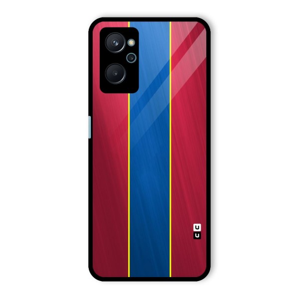 Premium Vertical Stripes Glass Back Case for Realme 9i