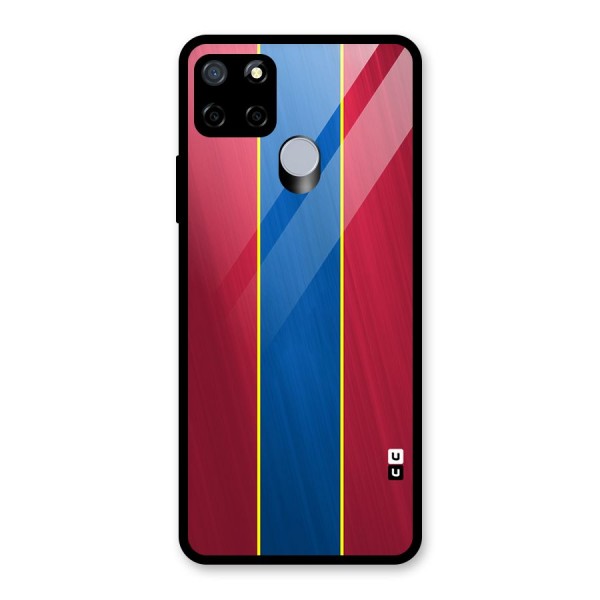 Premium Vertical Stripes Glass Back Case for Realme C15