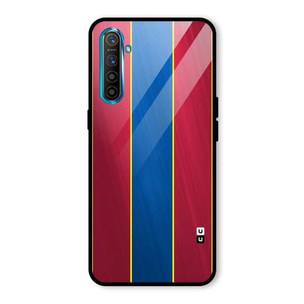 Premium Vertical Stripes Glass Back Case for Realme XT