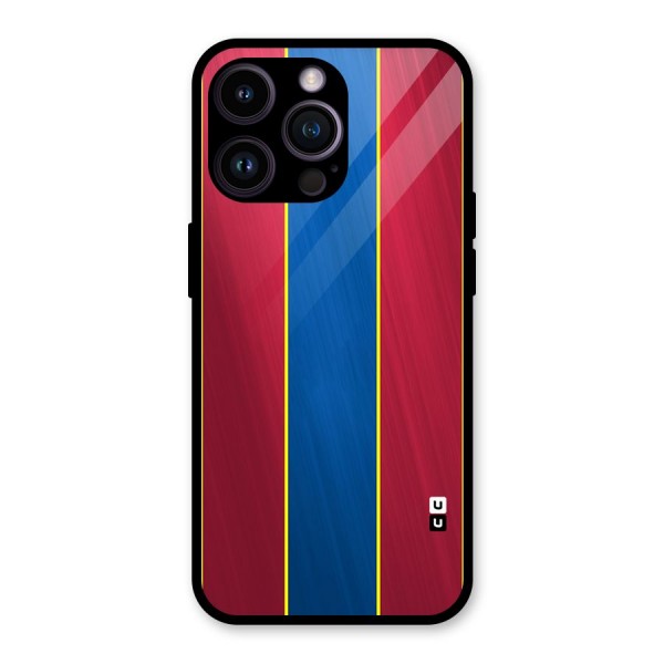 Premium Vertical Stripes Glass Back Case for iPhone 14 Pro Max