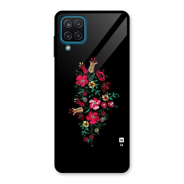 Pretty Allure Flower Glass Back Case for Galaxy A12