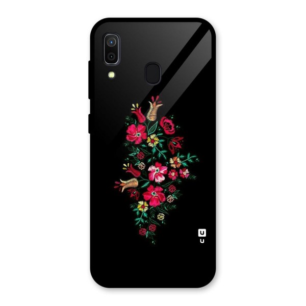 Pretty Allure Flower Glass Back Case for Galaxy A30