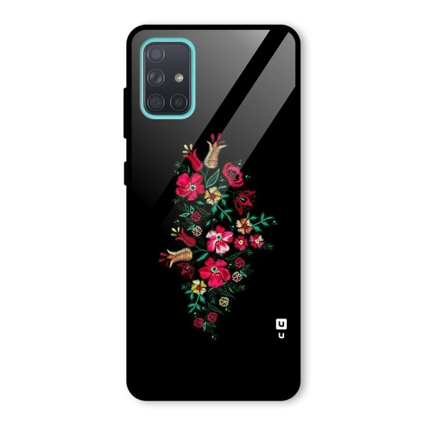 Pretty Allure Flower Glass Back Case for Galaxy A71