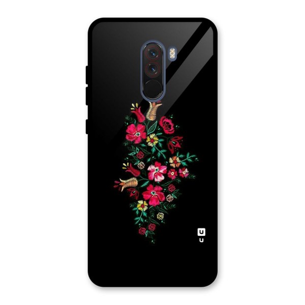 Pretty Allure Flower Glass Back Case for Poco F1