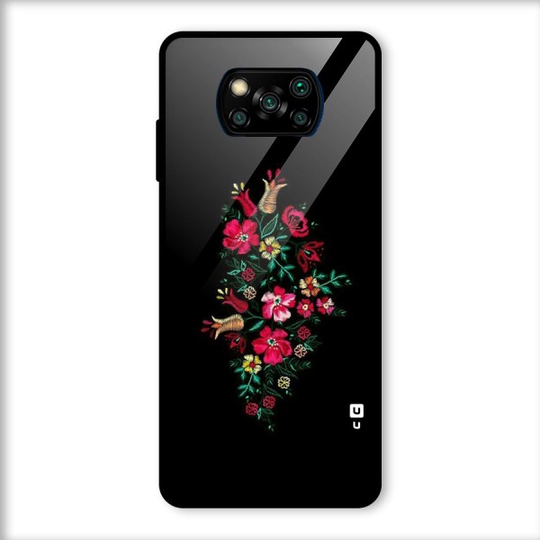 Pretty Allure Flower Glass Back Case for Poco X3