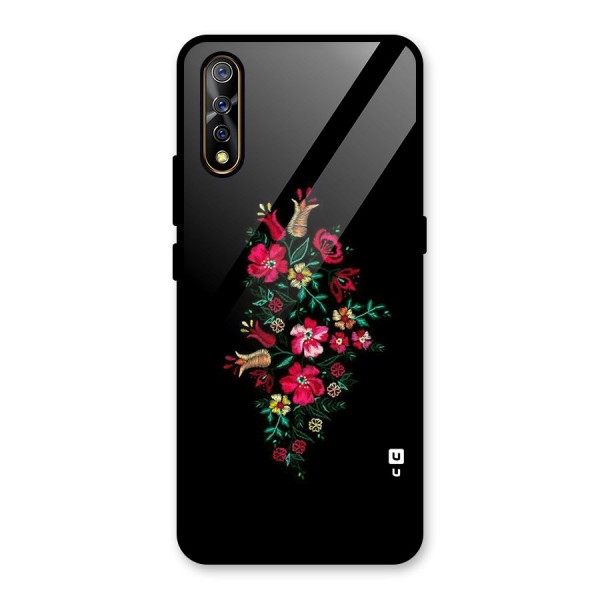 Pretty Allure Flower Glass Back Case for Vivo S1