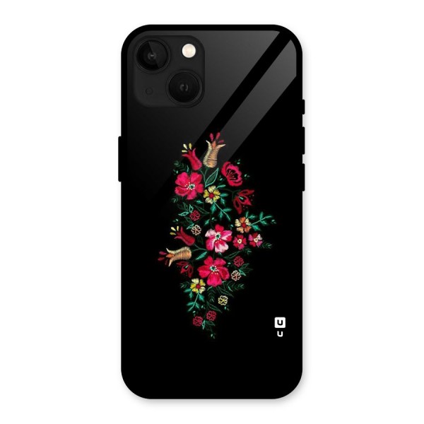 Pretty Allure Flower Glass Back Case for iPhone 13