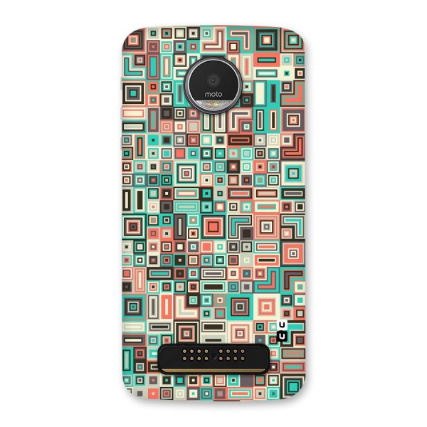 Pretty Boxes Design Back Case for Moto Z Play